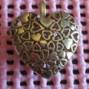 Women's Heart of Hearts Gold Tone Pendant
